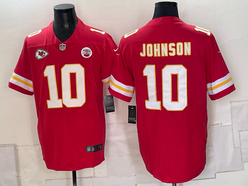 Men Kansas City Chiefs #10 Johnson red Nike NFL Jersey 0930003